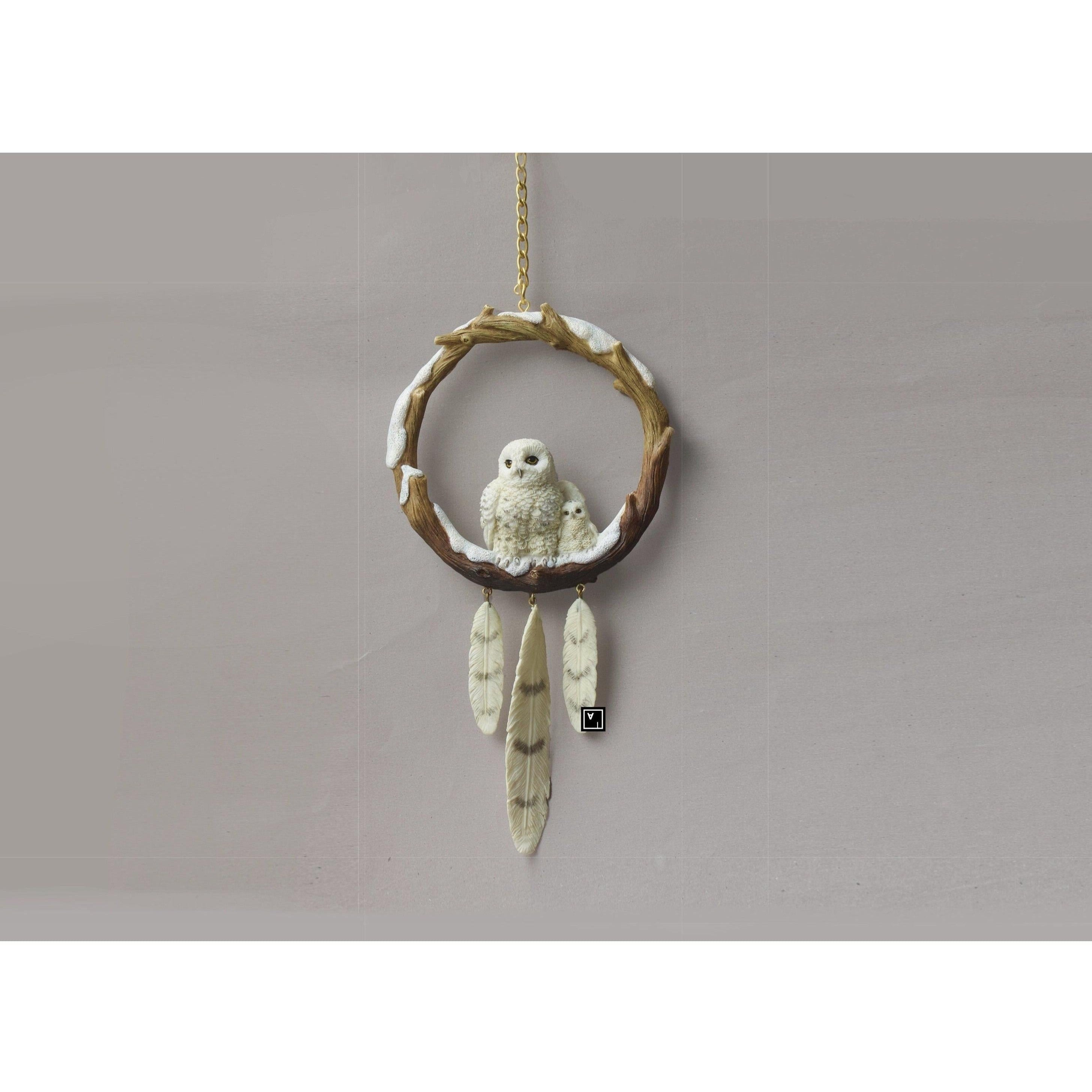 White Snow Owl Hanging | Animal Sculptures | Home Decor