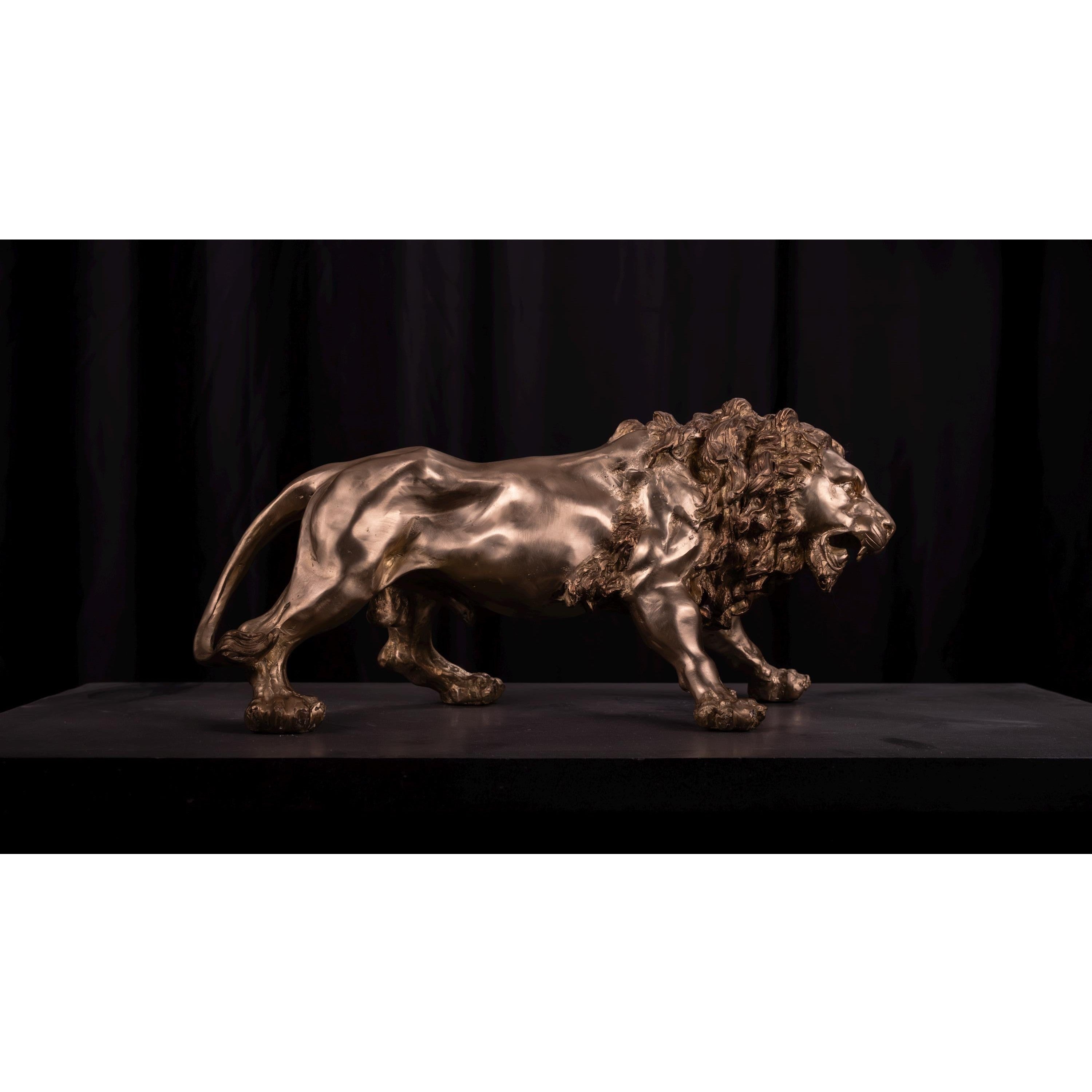 Wild Lion Bronze | Animal Sculptures | Home Decor | Handcrafted