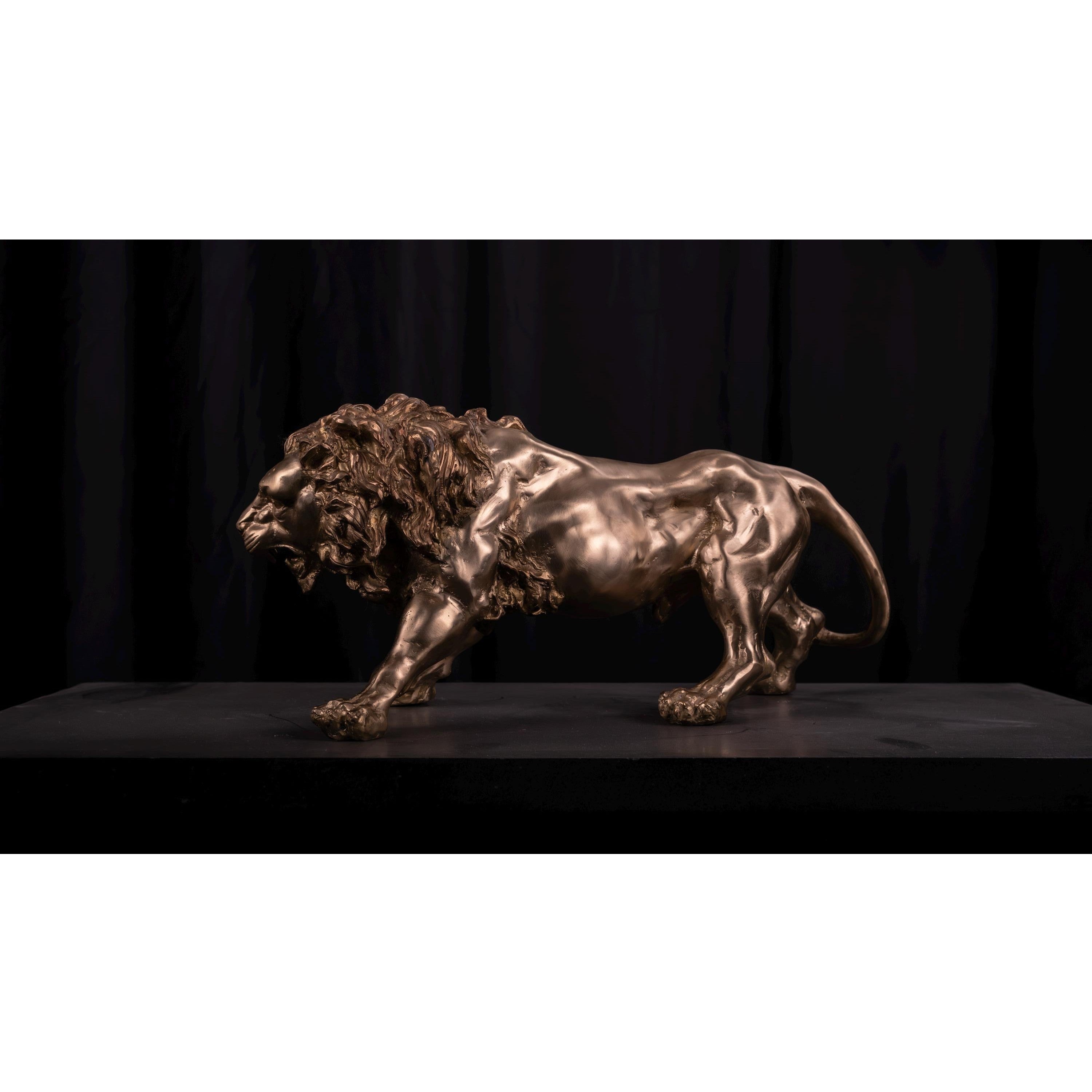 Wild Lion Bronze | Animal Sculptures | Home Decor | Handcrafted