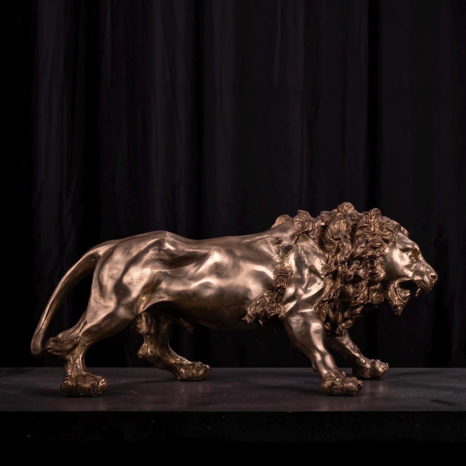 Wild Lion Bronze | Animal Sculptures | Home Decor | Handcrafted