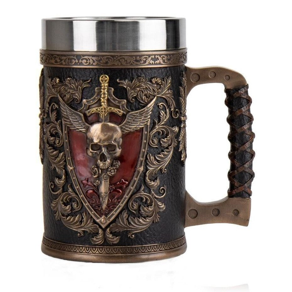 Winger Skull Crest Beer Stein | Curios & Collectibles | Home Decor