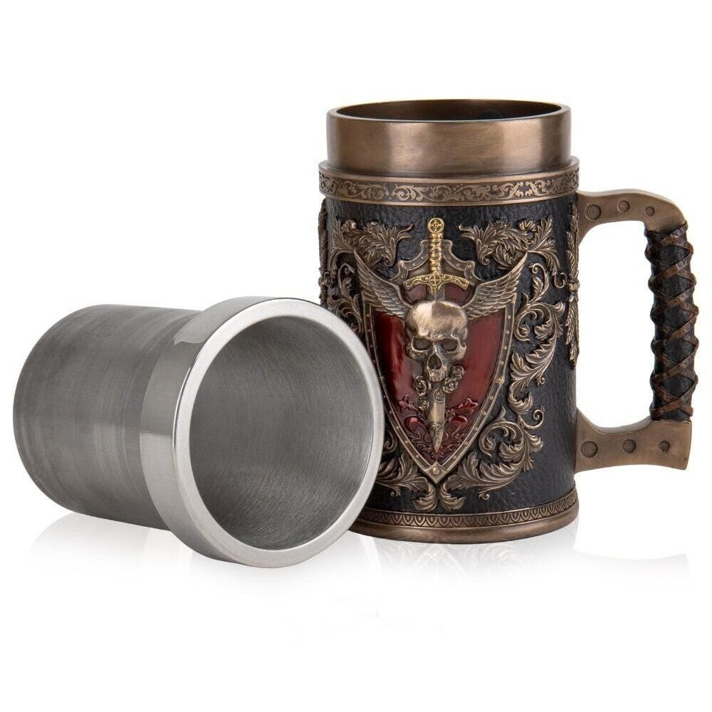Winger Skull Crest Beer Stein | Curios & Collectibles | Home Decor