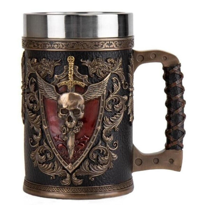 Winger Skull Crest Beer Stein | Curios & Collectibles | Home Decor