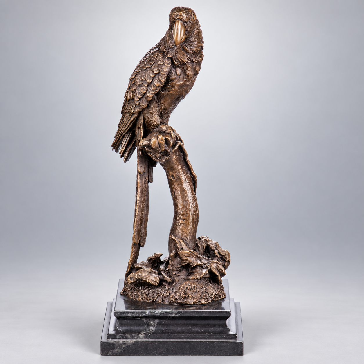 Parrot Bronze Sculpture – view 1