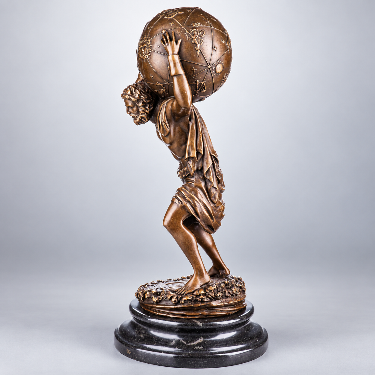 Atlas Holding the World Bronze Sculpture – Greek Titan