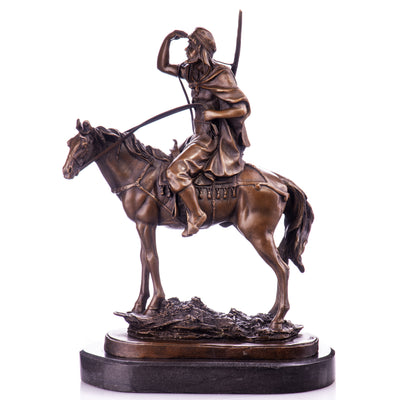 Mounted Archer Horse Statue | Handcrafted Bronze Decor