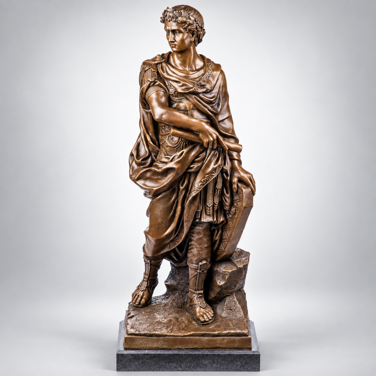 Julius Caesar Bronze Sculpture – Large Roman Statue – view 1