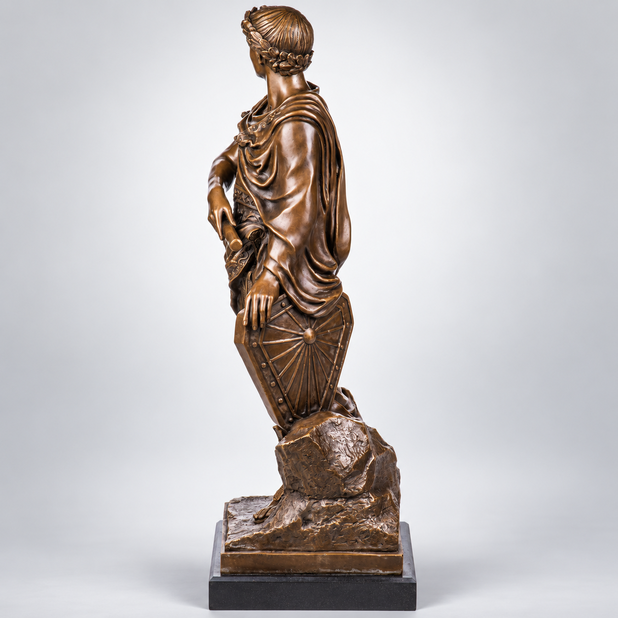 Julius Caesar Bronze Sculpture – Large Roman Statue – view 3