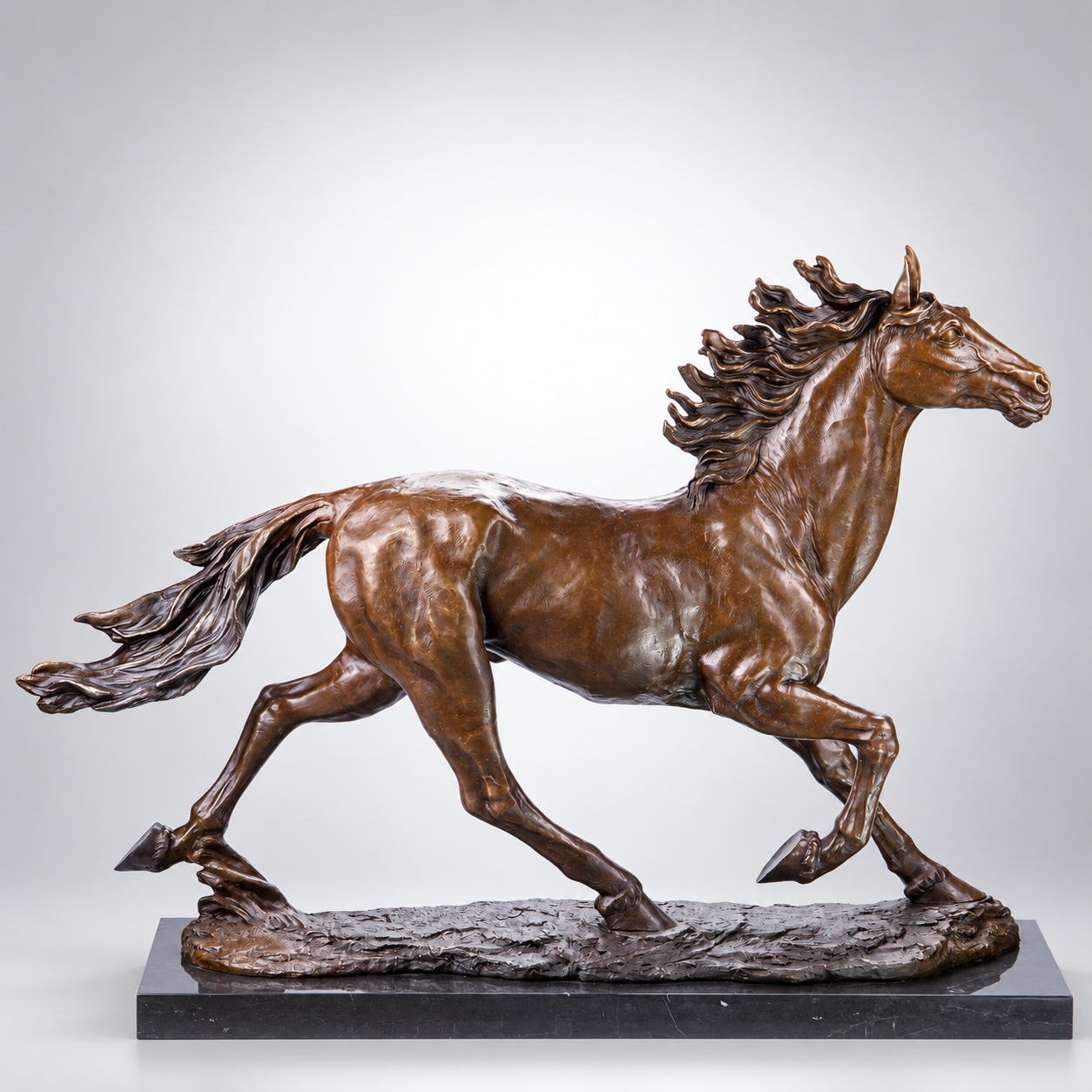 Horse Bronze Sculpture – Monumental Garden Statue – view 1