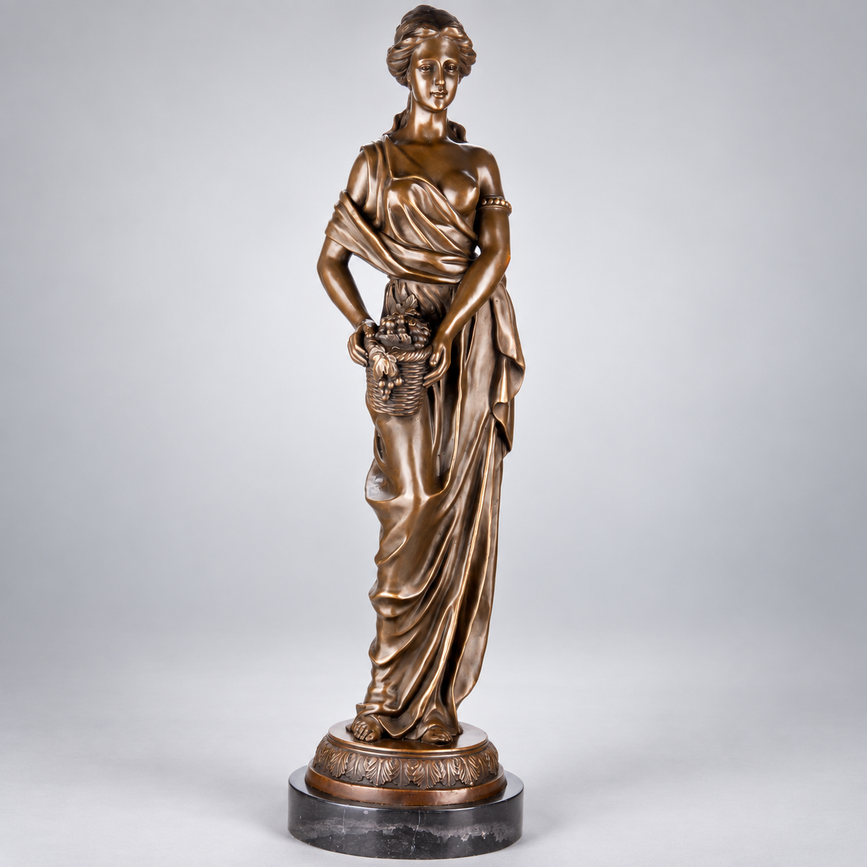 Allegory of the Seasons Bronze Sculpture – Woman in Tunic (B)