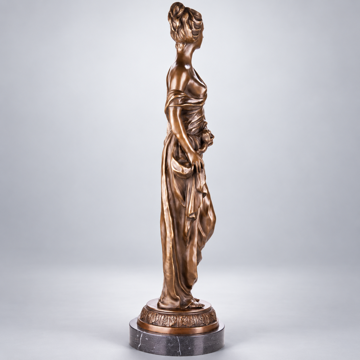 Allegory of the Seasons Bronze Sculpture – Woman in Tunic (C)