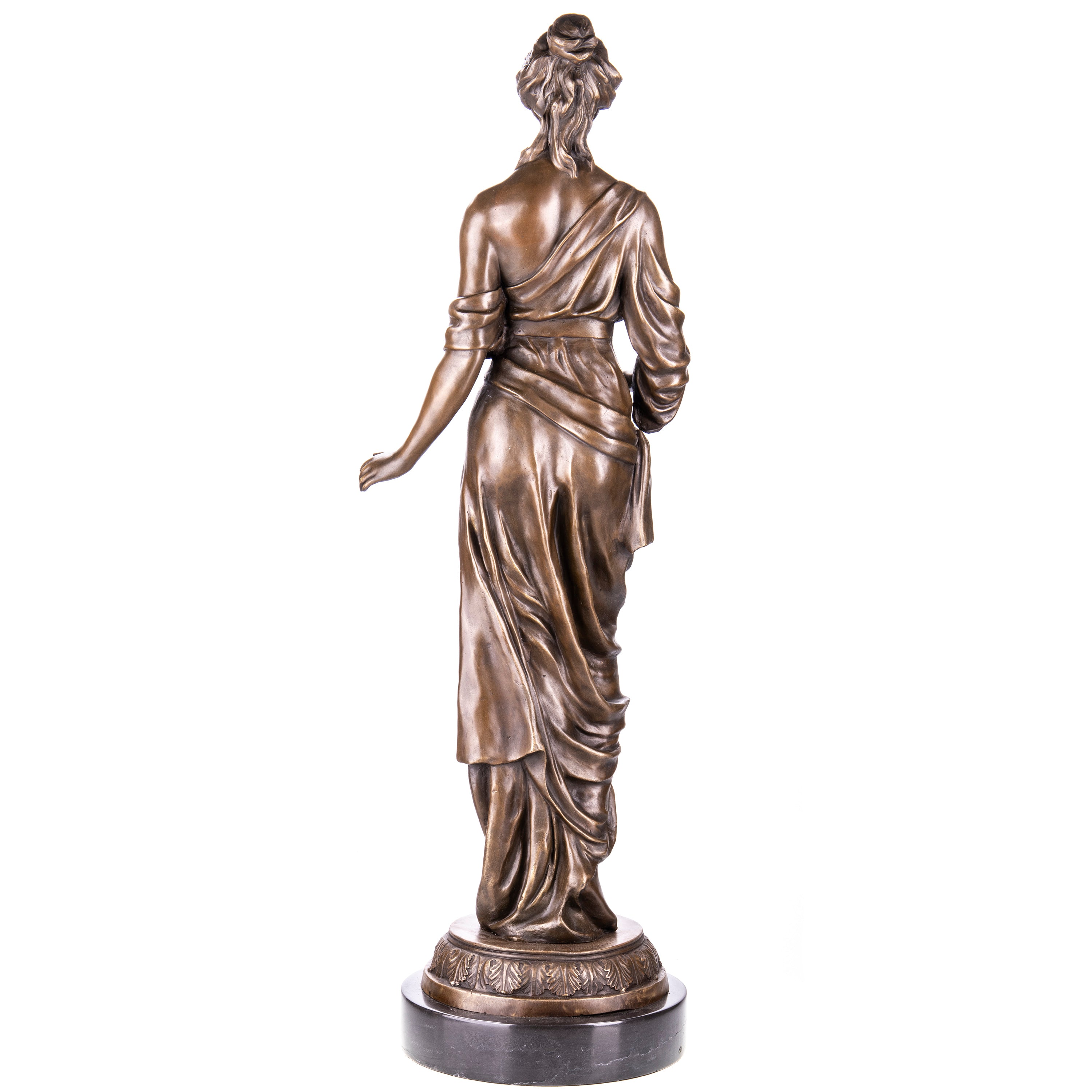 Allegory of the Seasons Bronze Sculpture – Woman in Tunic