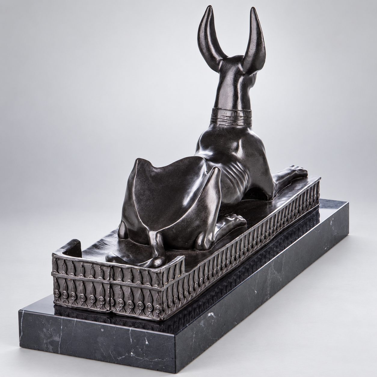 Anubis Bronze Wine Bottle Holder – Egyptian Decor