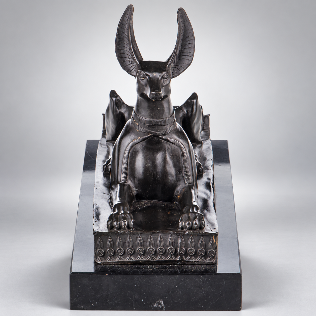 Anubis Bronze Wine Bottle Holder – Egyptian Decor