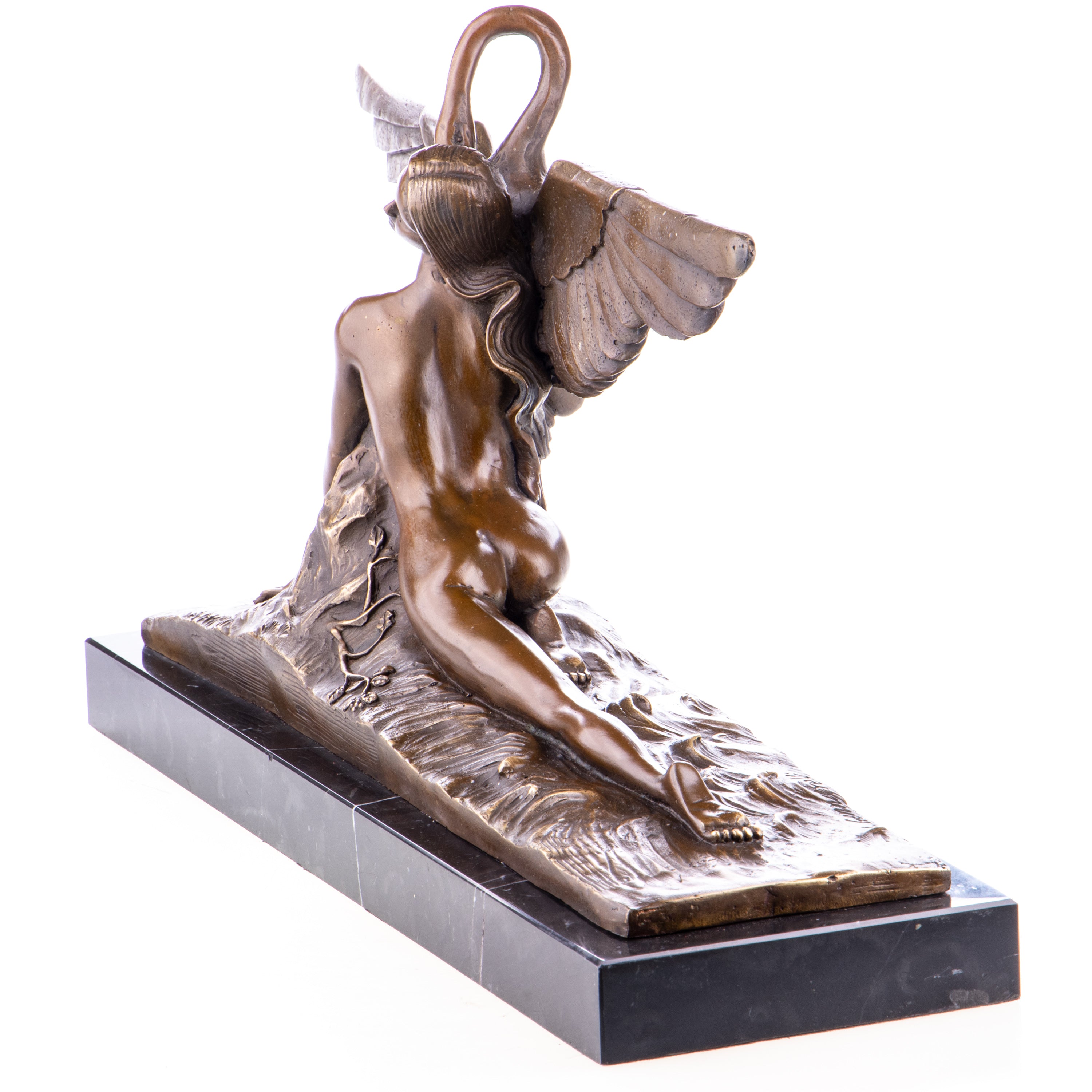 Leda and the Swan Art Deco Bronze Sculpture after Gennarelli