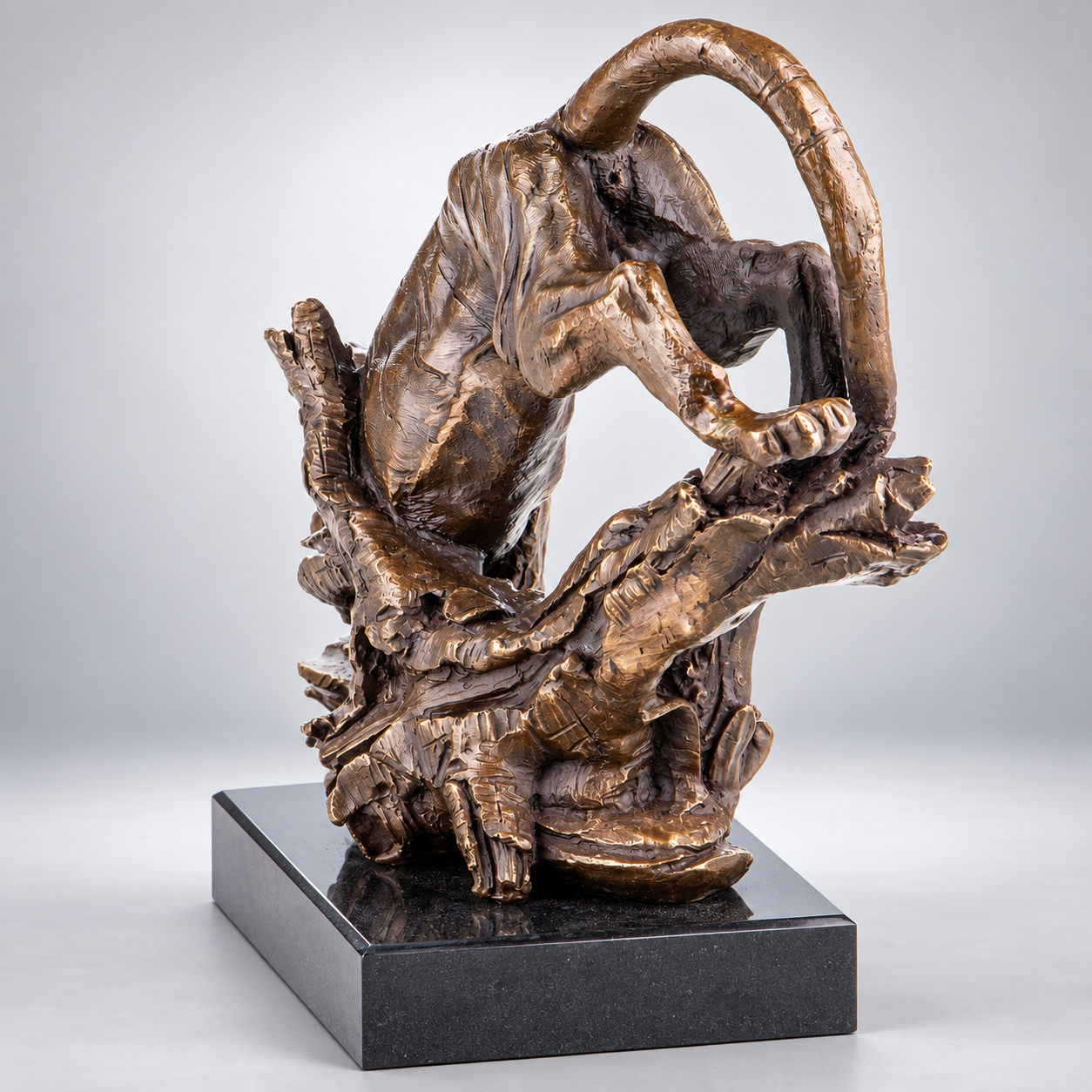 Tiger Bronze Sculpture – Prowling Tiger – view 2