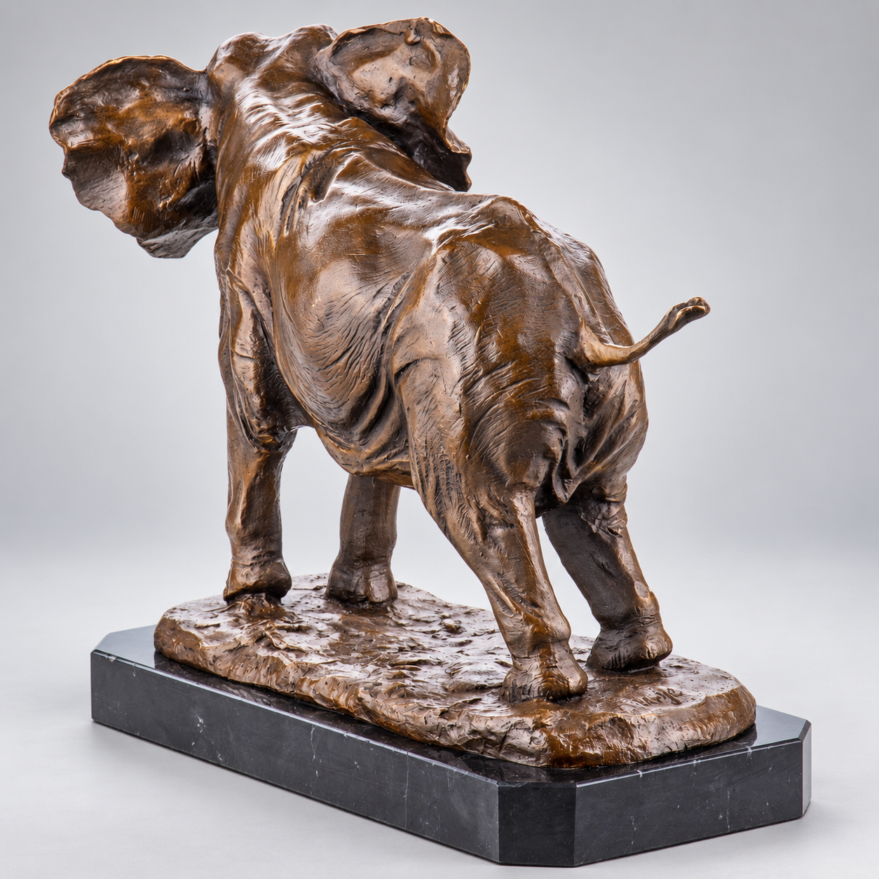 Elephant Bronze Sculpture – view 2