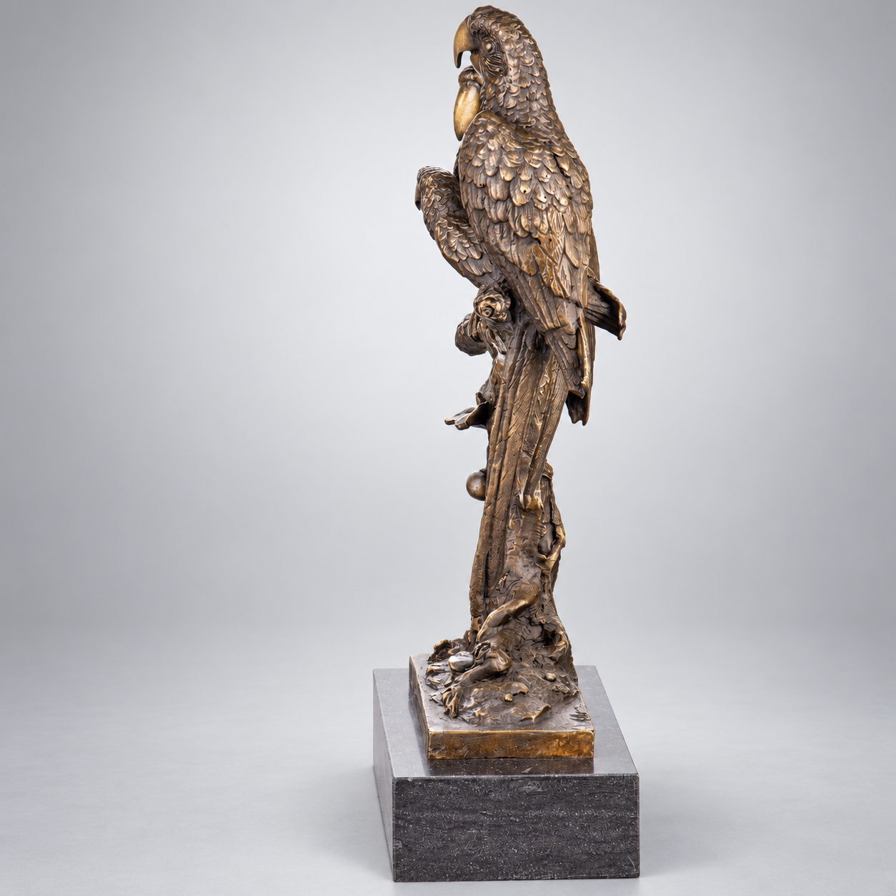 Parrots Bronze Sculpture – view 4