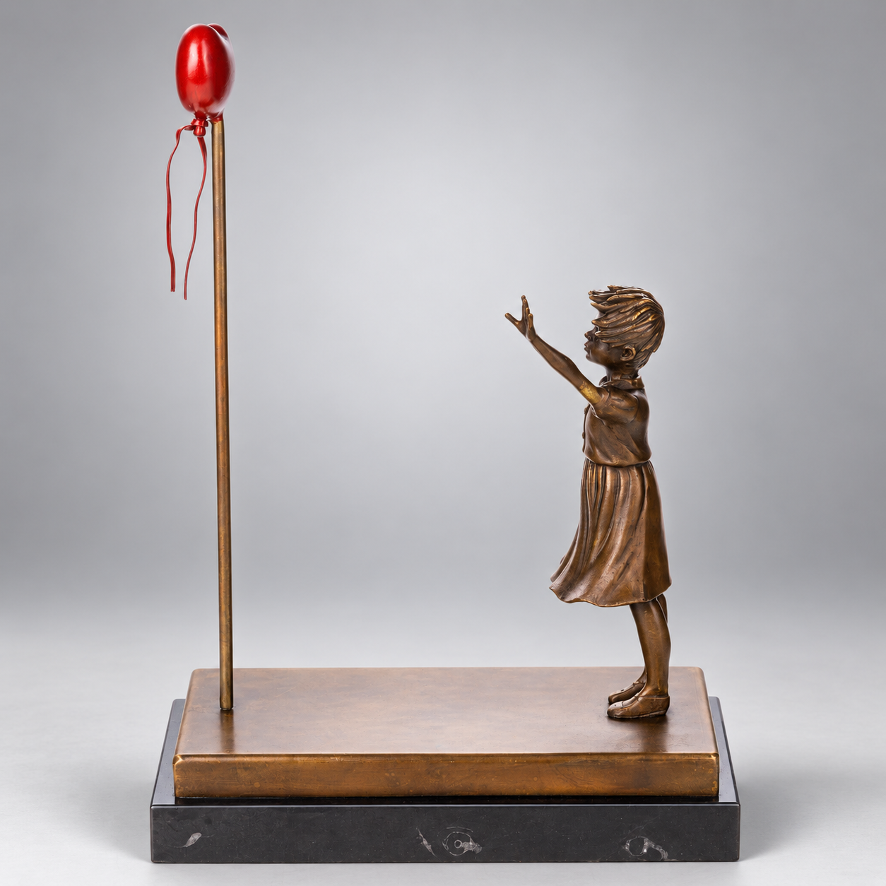 Banksy Balloon Girl Bronze Sculpture – Street Art Statue