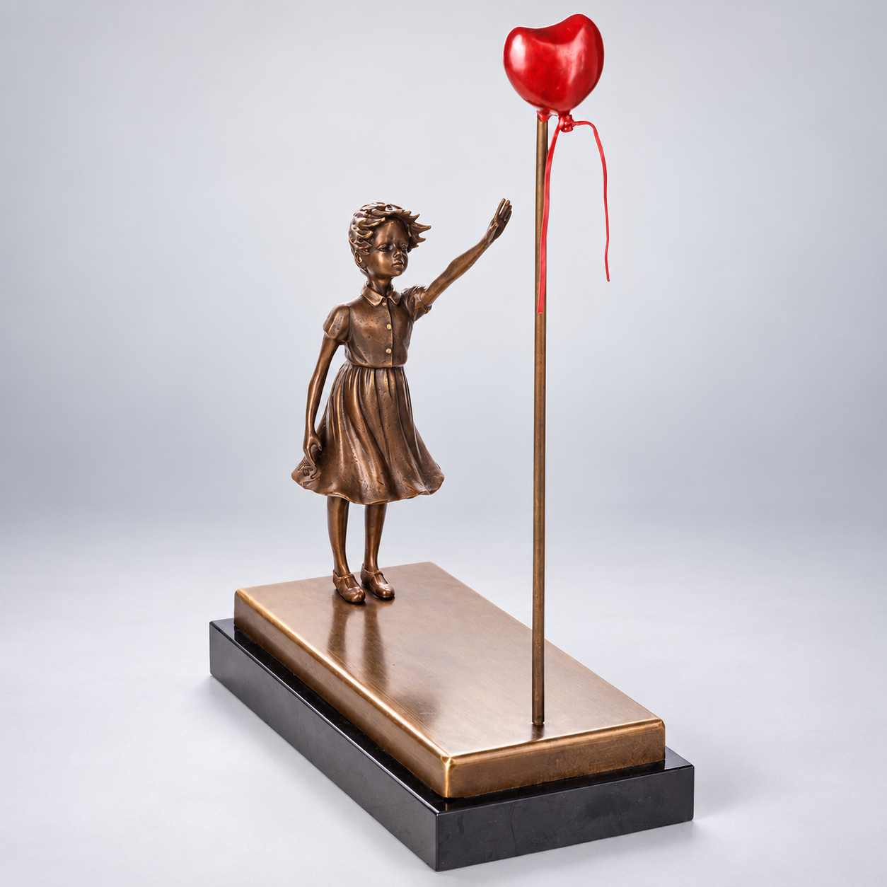 Banksy Balloon Girl Bronze Sculpture – Street Art Statue
