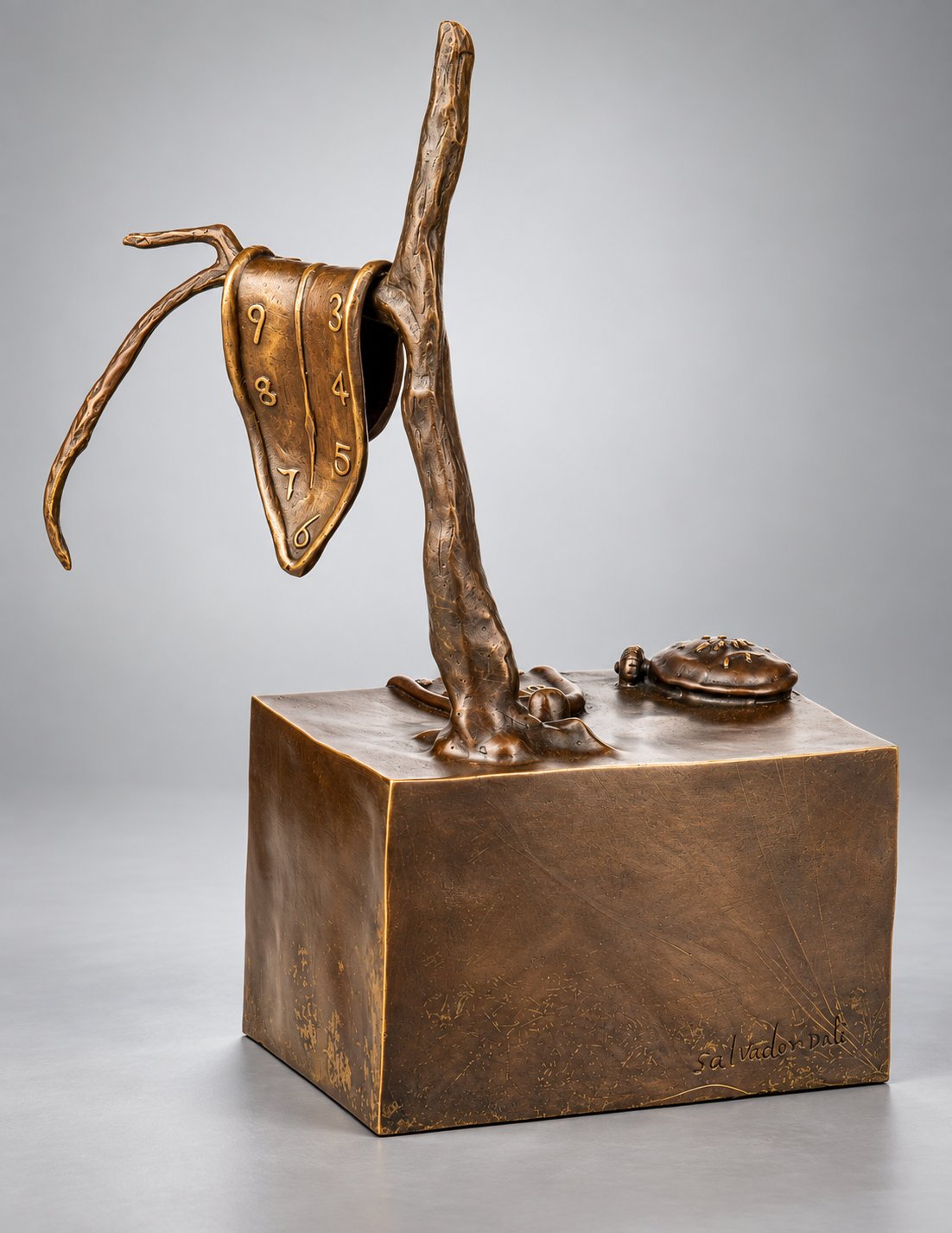 Melting Clock Bronze Sculpture after Salvador Dalí