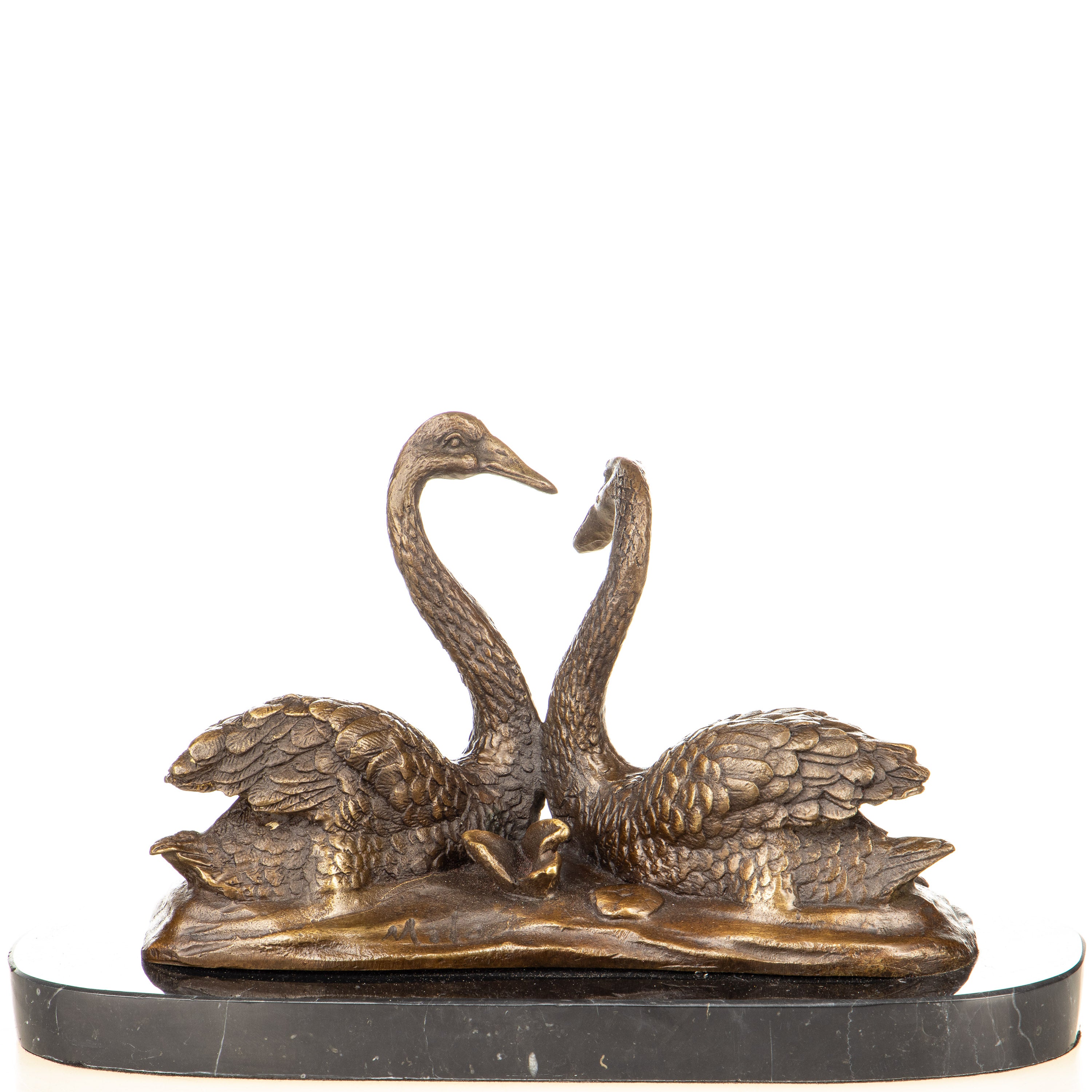 Swan Pair Bronze Sculpture