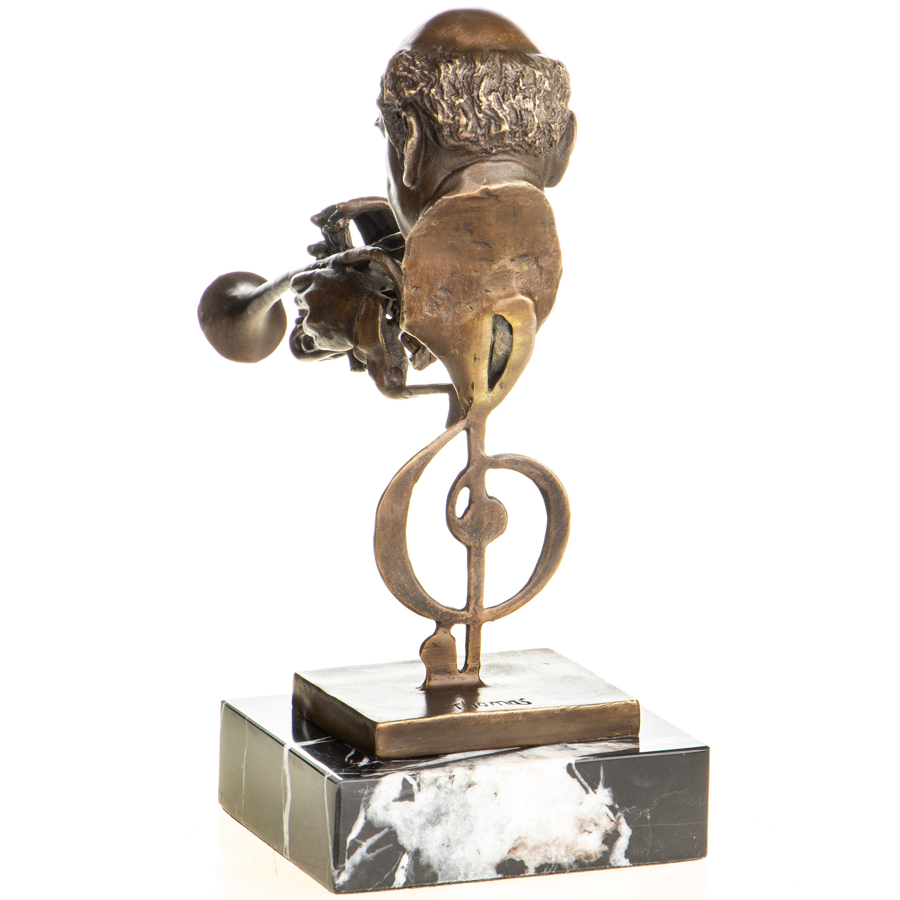 Trumpet Player Bronze Bust – Jazz Musician