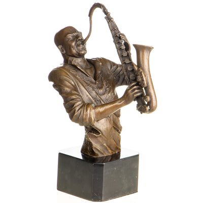 Saxophone Player Bronze Sculpture – Jazz Musician
