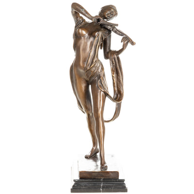 Violinist Figure Statue | Handcrafted Bronze Decor