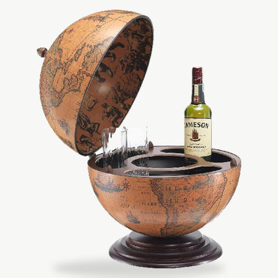Zoffoli Tabletop Globe Bar – Classic Brown Map, 40 cm