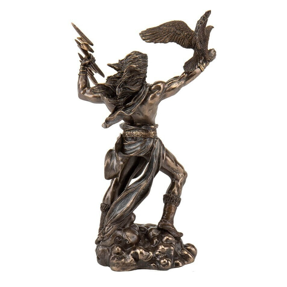 Zeus Holding Thunder and Eagle | Mythology & Deity Sculptures