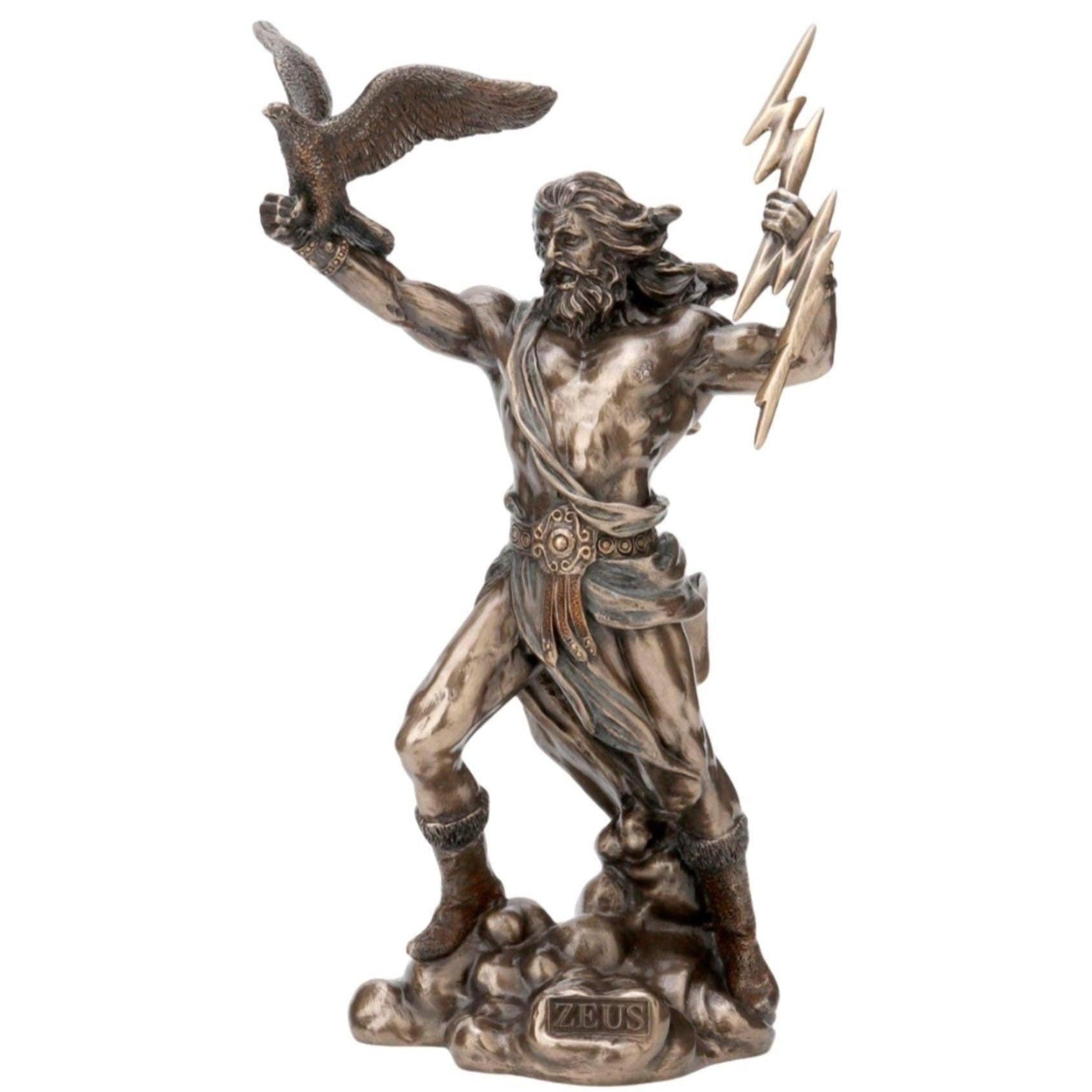 Zeus Holding Thunder and Eagle | Mythology & Deity Sculptures