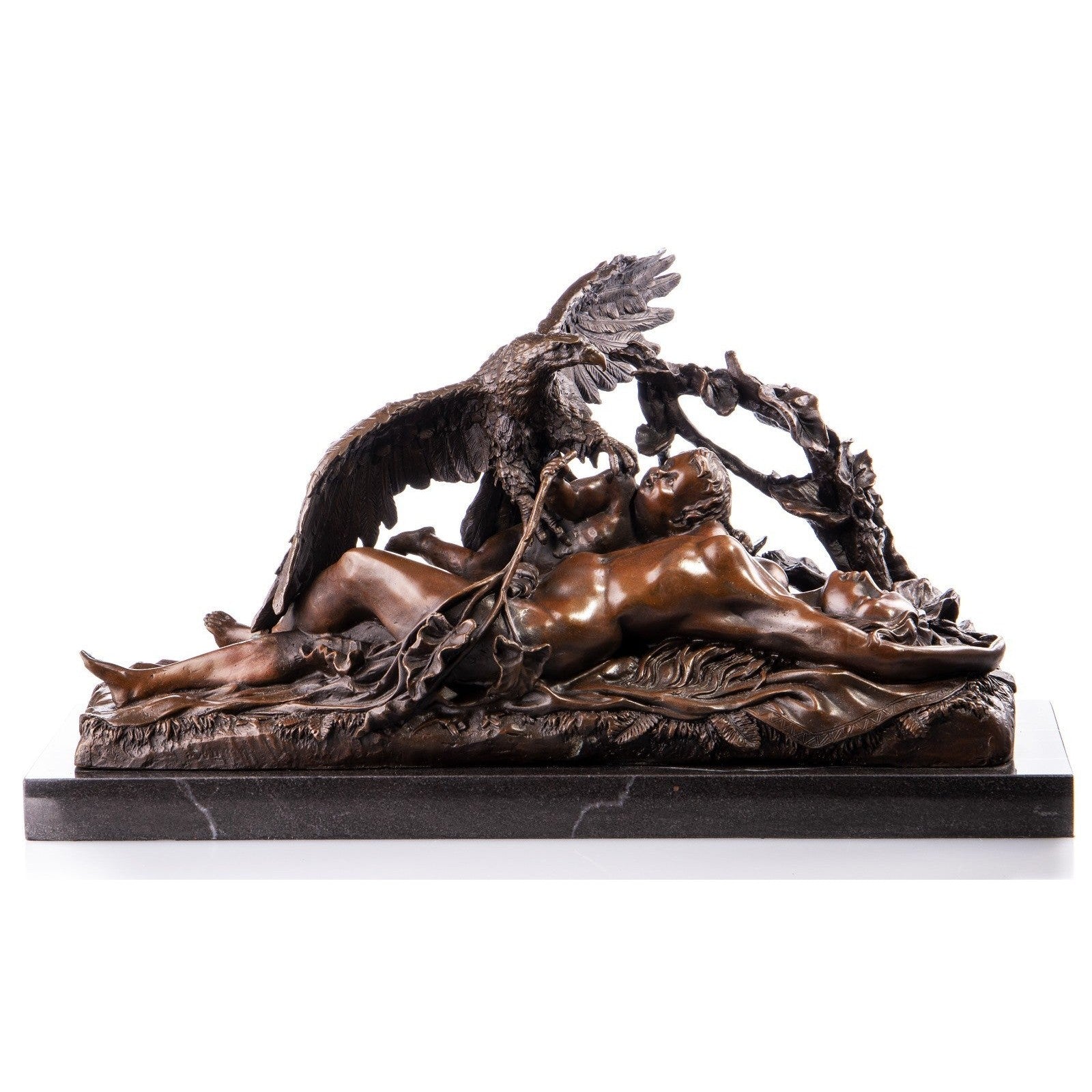 Zeus and Ganymede Erotic Bronze Sculpture, Mythology & Deity Sculpture