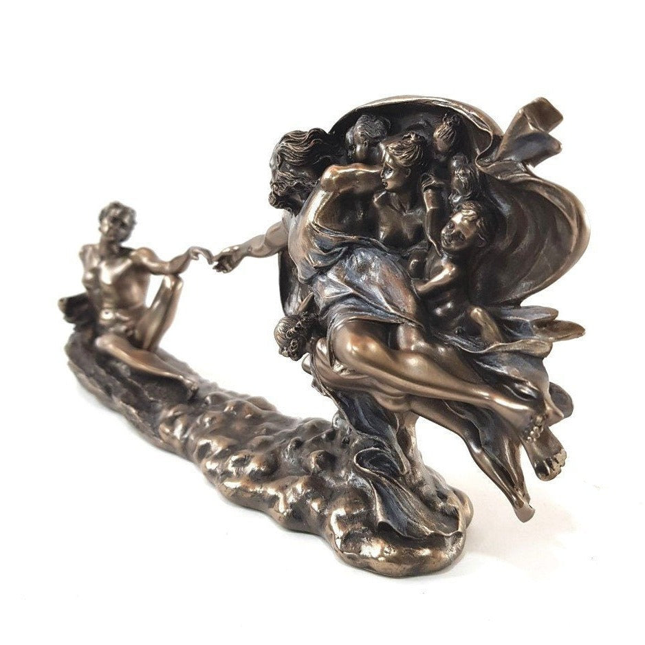 The Creation of Adam Sculpture Michelangelo Inspired Sistine Chapel