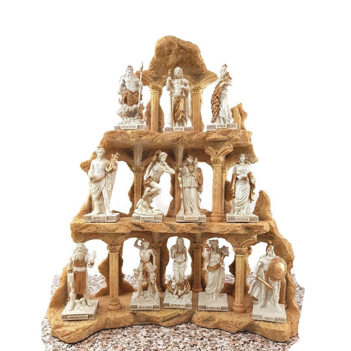Twelve Olympians Greek Gods Statue Figurine with Display Stand