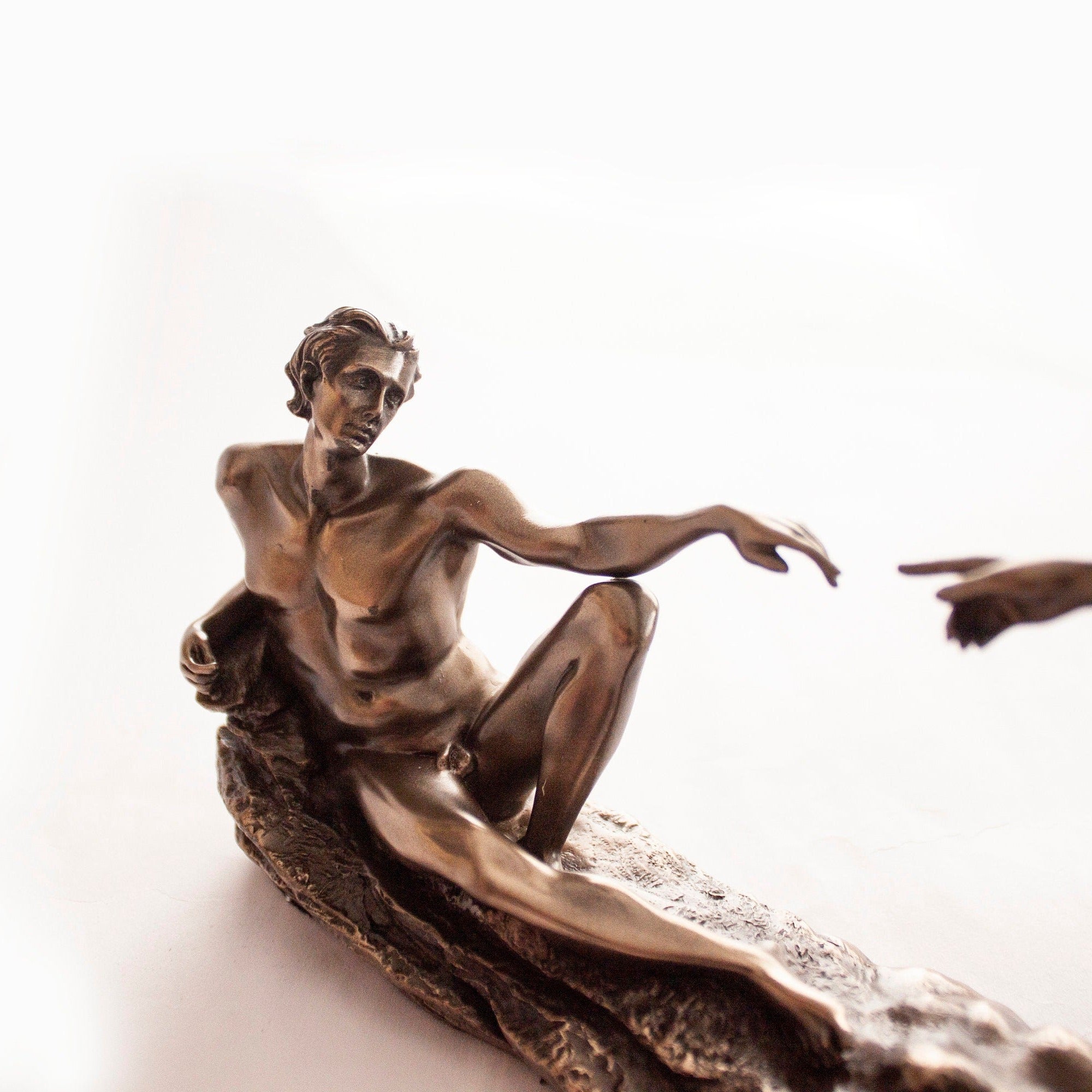 The Creation of Adam Sculpture Michelangelo Inspired Sistine Chapel