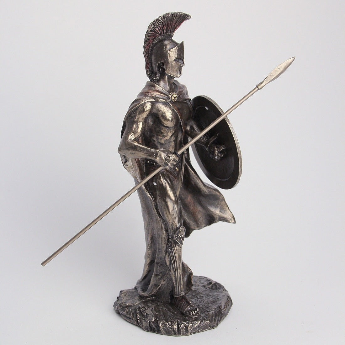Bronze Finish Spartan King Leonidas Statue: Greek Sculpture Figurine