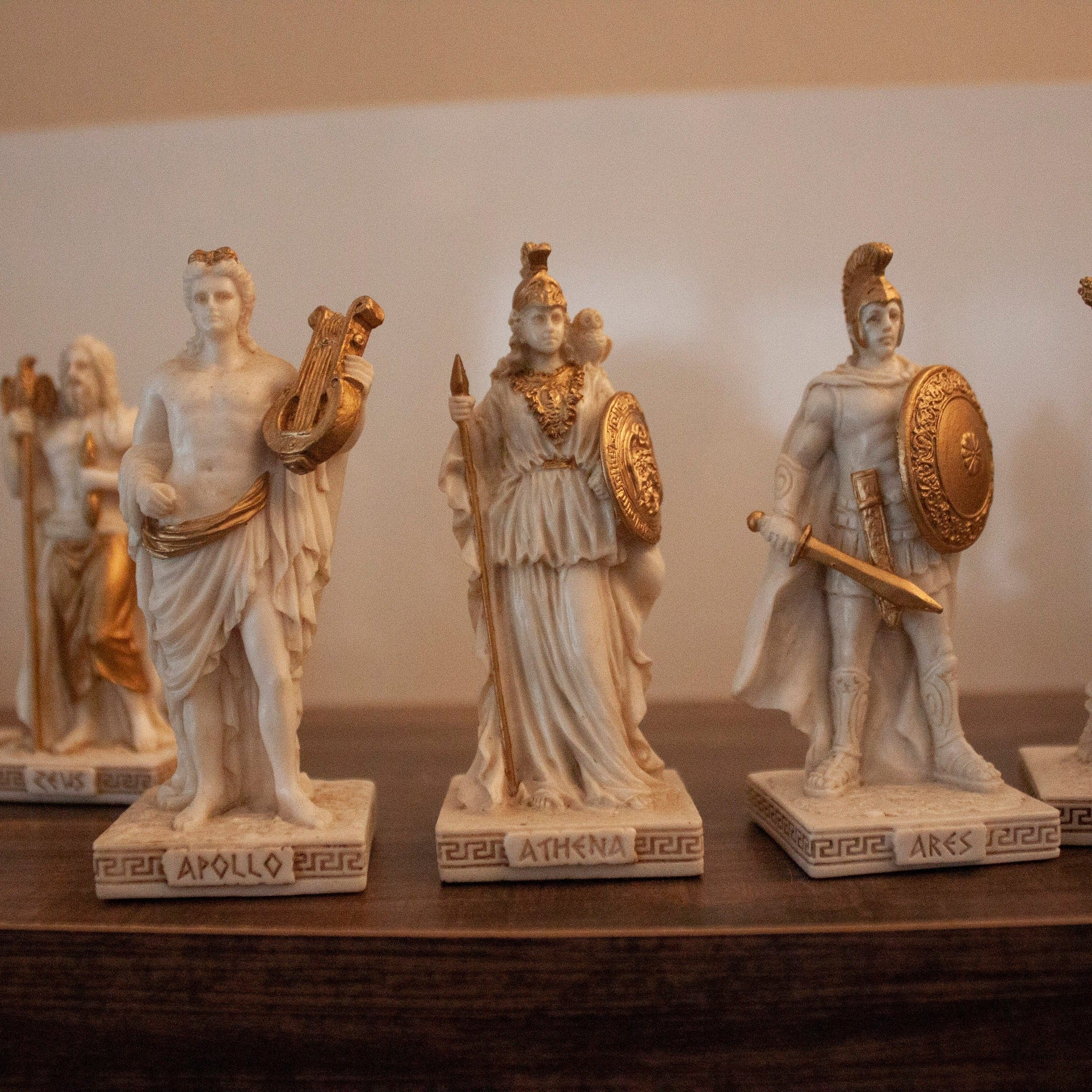 Twelve Olympians Greek Gods Statue Figurine with Display Stand