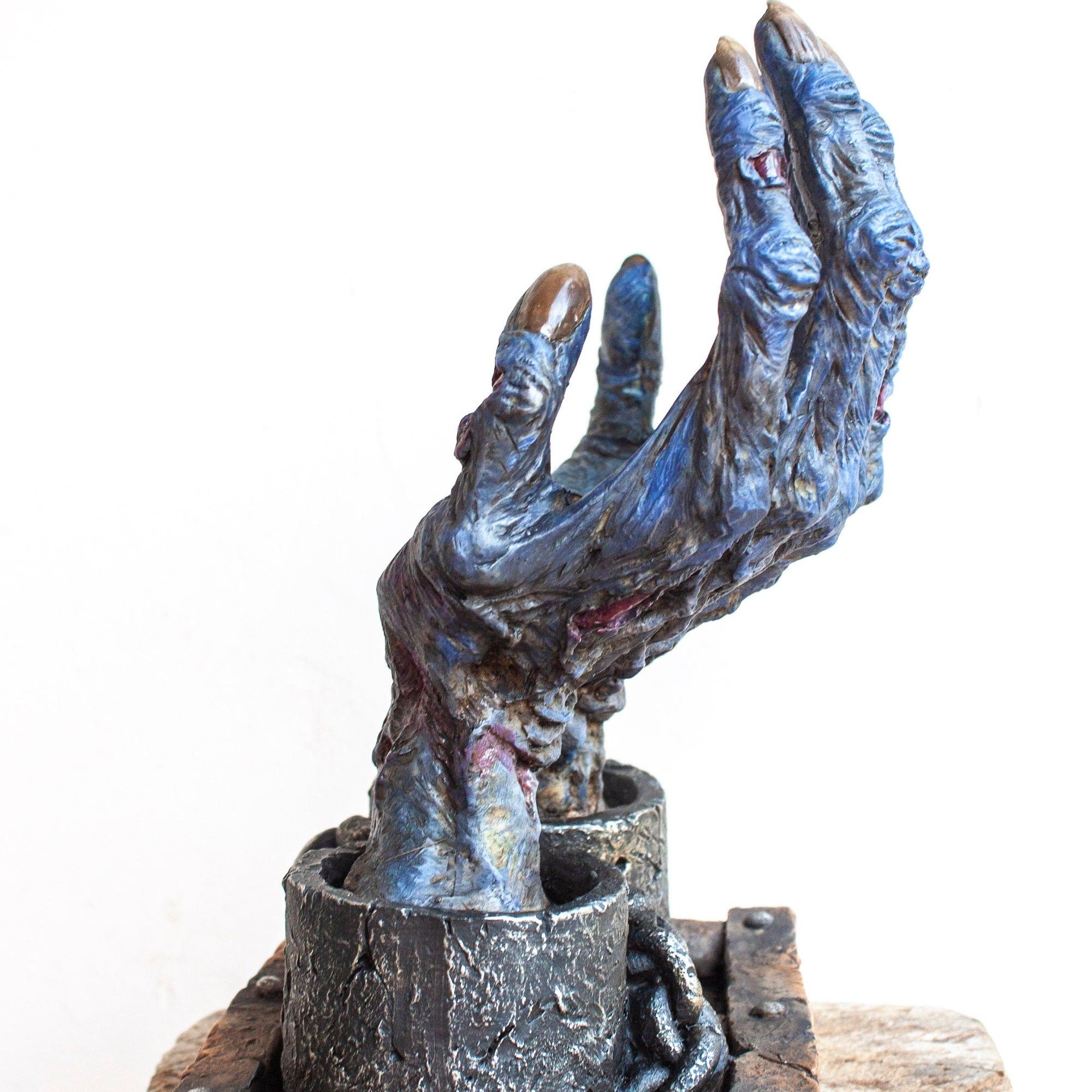 Veronese Design Zombie Hand Statue: Halloween Decor Sculpture