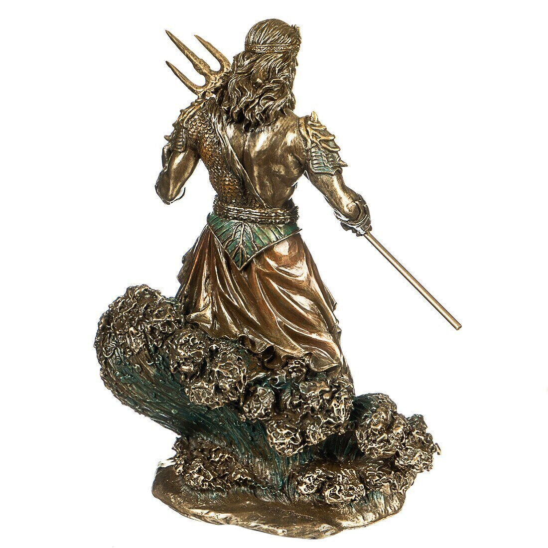 Poseidon Bronzed Statue Figurine.Ancient Greek Gods. Twelve Olympians.god of the sea