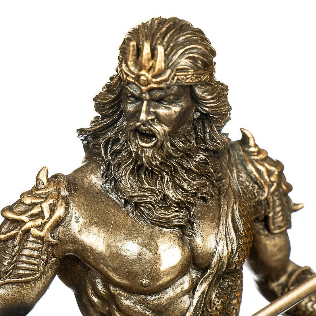 Poseidon Bronzed Statue Figurine.Ancient Greek Gods. Twelve Olympians.god of the sea