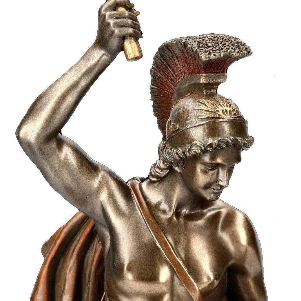 Bellerophon and Chimera Statue: Bronzed Resin Greek Mythology Decor