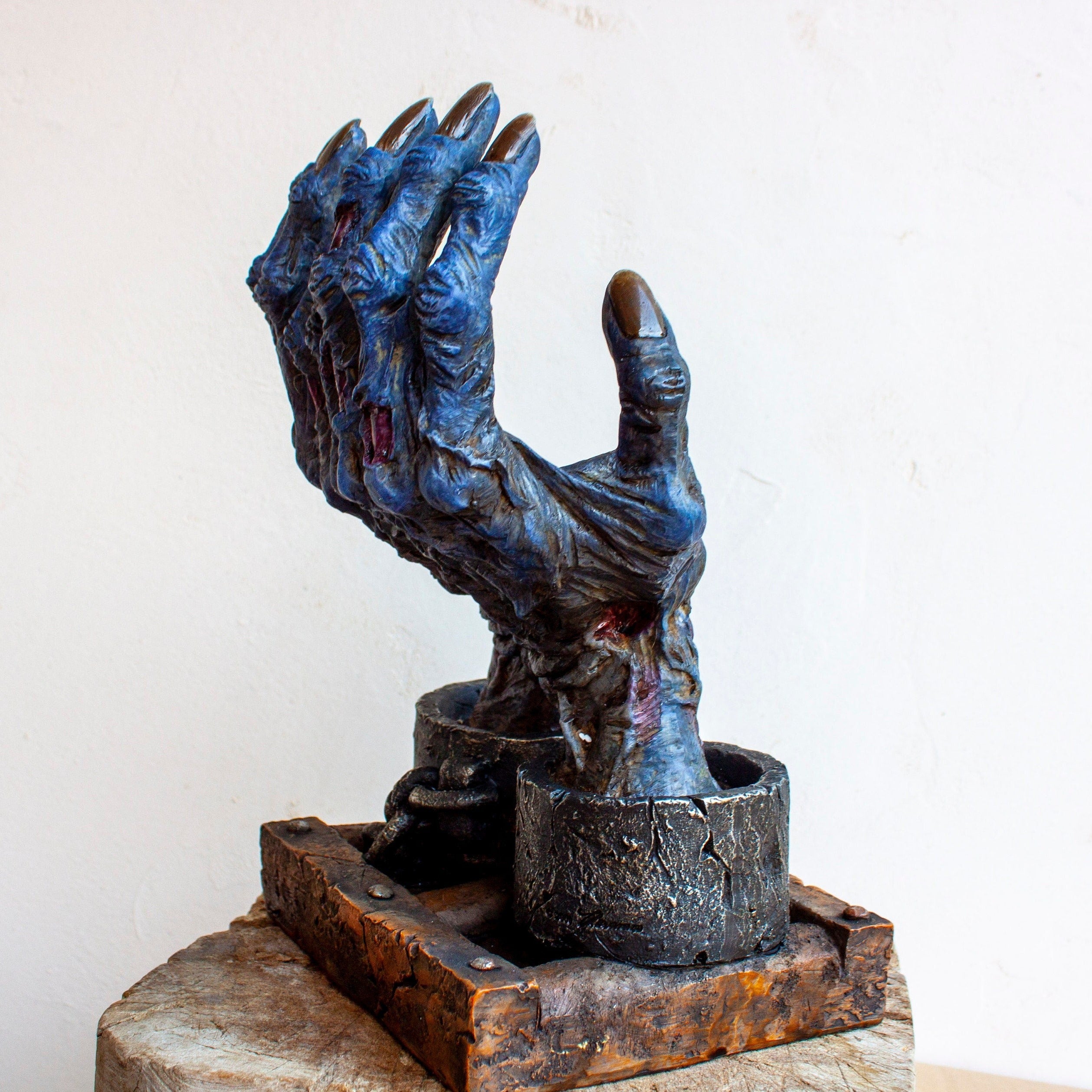 Veronese Design Zombie Hand Statue: Halloween Decor Sculpture