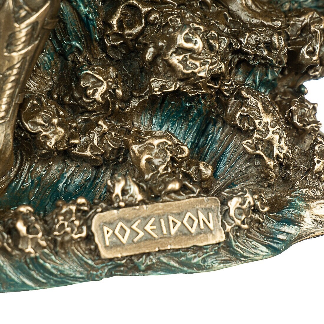 Poseidon Bronzed Statue Figurine.Ancient Greek Gods. Twelve Olympians.god of the sea