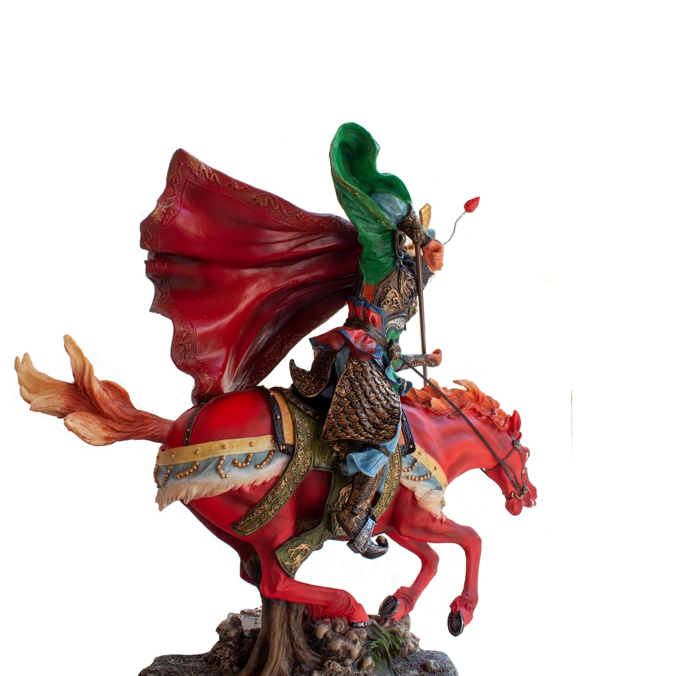 Guan Yu Cold Cast Resin Statue: Romance of The Three Kingdoms Decor