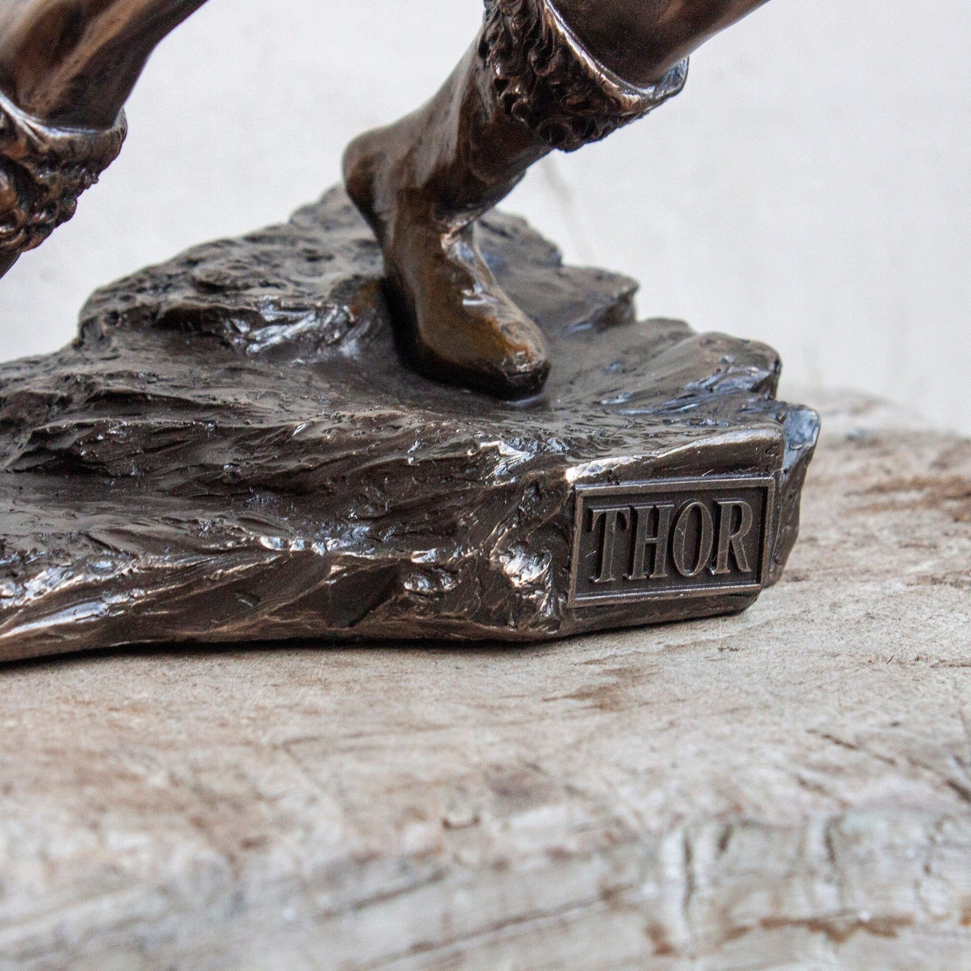 Bronzed Thor Statue, Norse God Sculpture