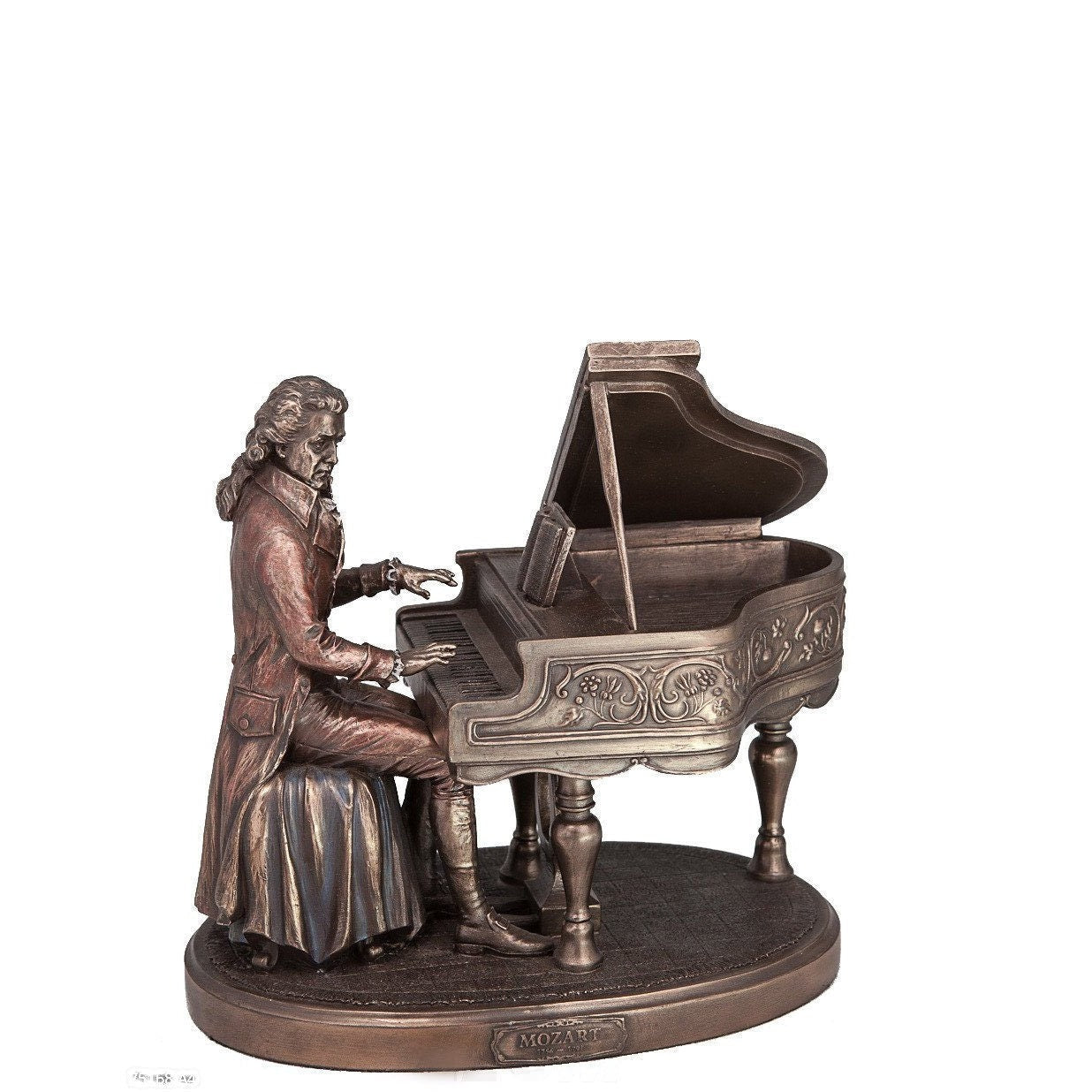 Mozart Statue Sculpture, Cold Cast Bronze Veronese Design