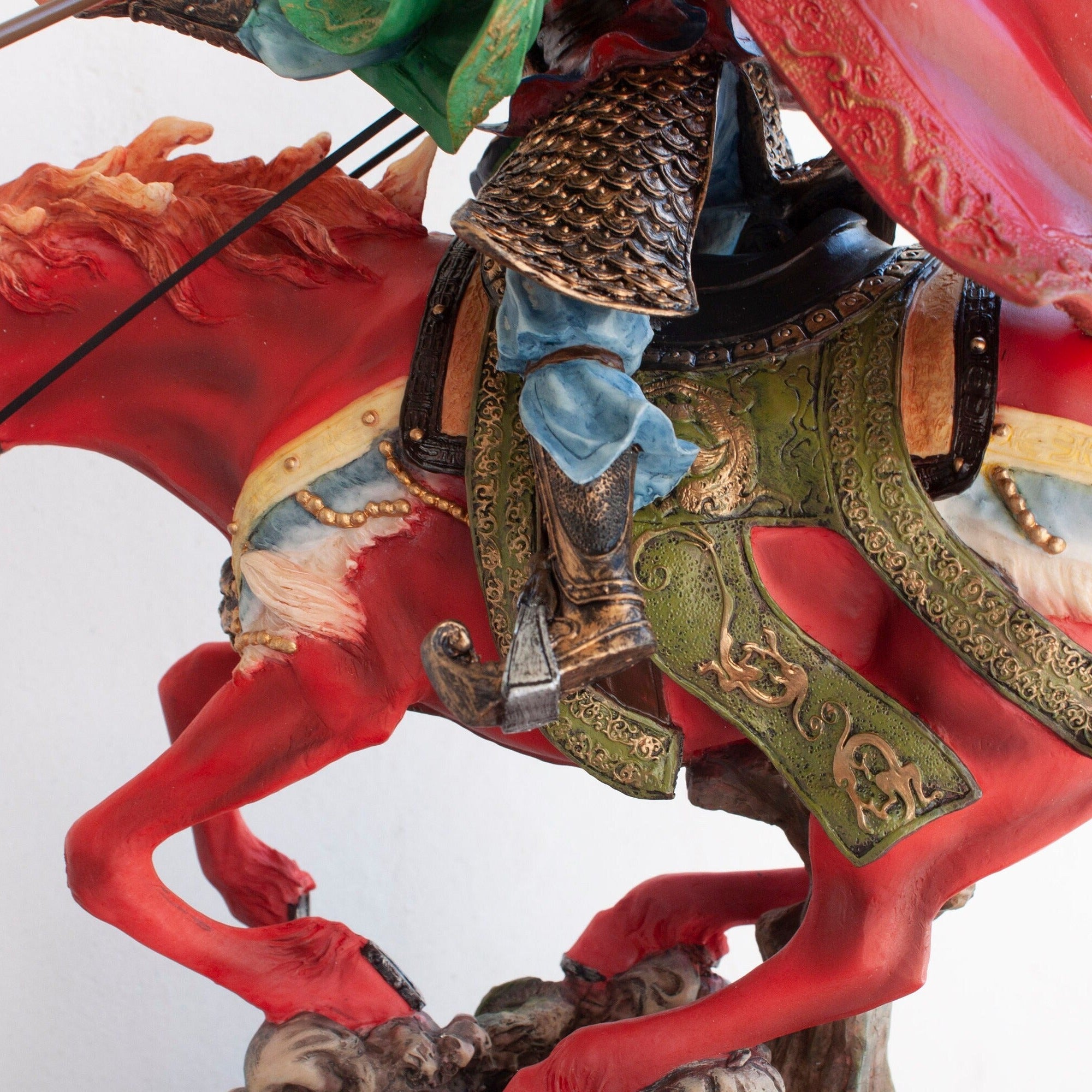 Guan Yu Cold Cast Resin Statue: Romance of The Three Kingdoms Decor