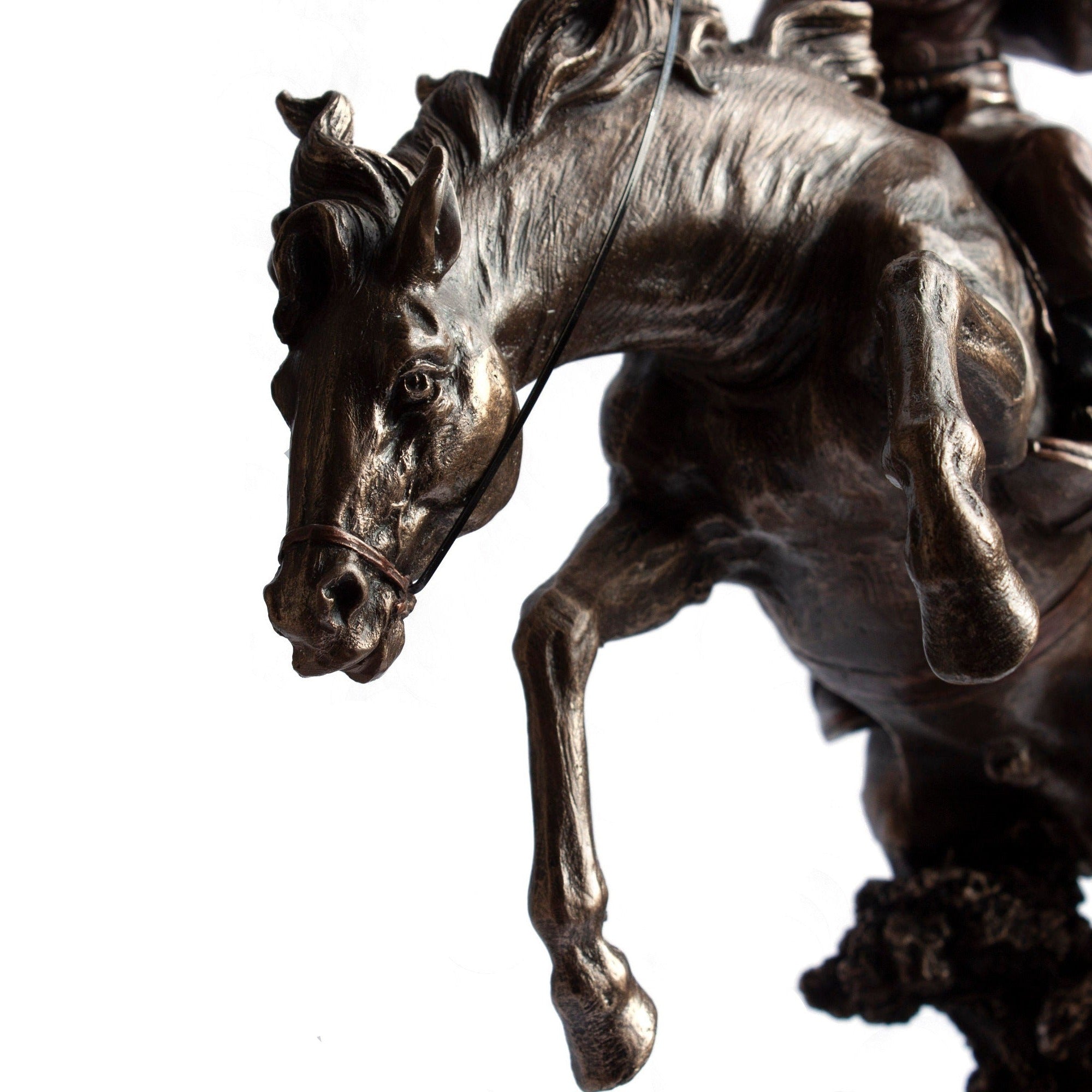 Cowboy Statue Figurine.Wild Rodeo Ride. The Bronco Buster Sculpture