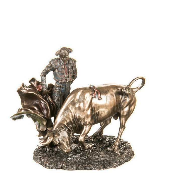 Matador Bull Bronzed Statue